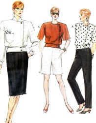 9532 VOGUE BLOUSON BAND TOP,  BOTTOMS, SHORTS PATTERN 14-18 UNCUT